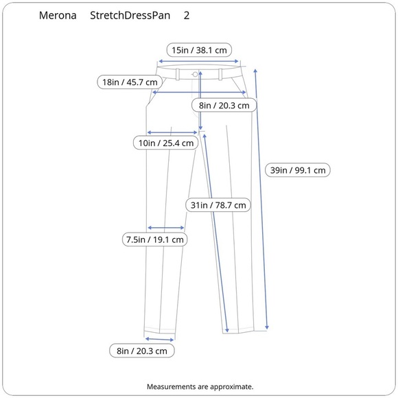 Merona Black Stretch Modern Dress Pants Trousers Career 2 - Picture 15 of 16